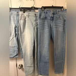 Old Navy Light & Medium Blue Women's Skinny Jeans Pack of 3